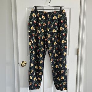 NWOT Akris Punto X Saks Fifth Avenue Mimi Poppy Dot Floral Trousers